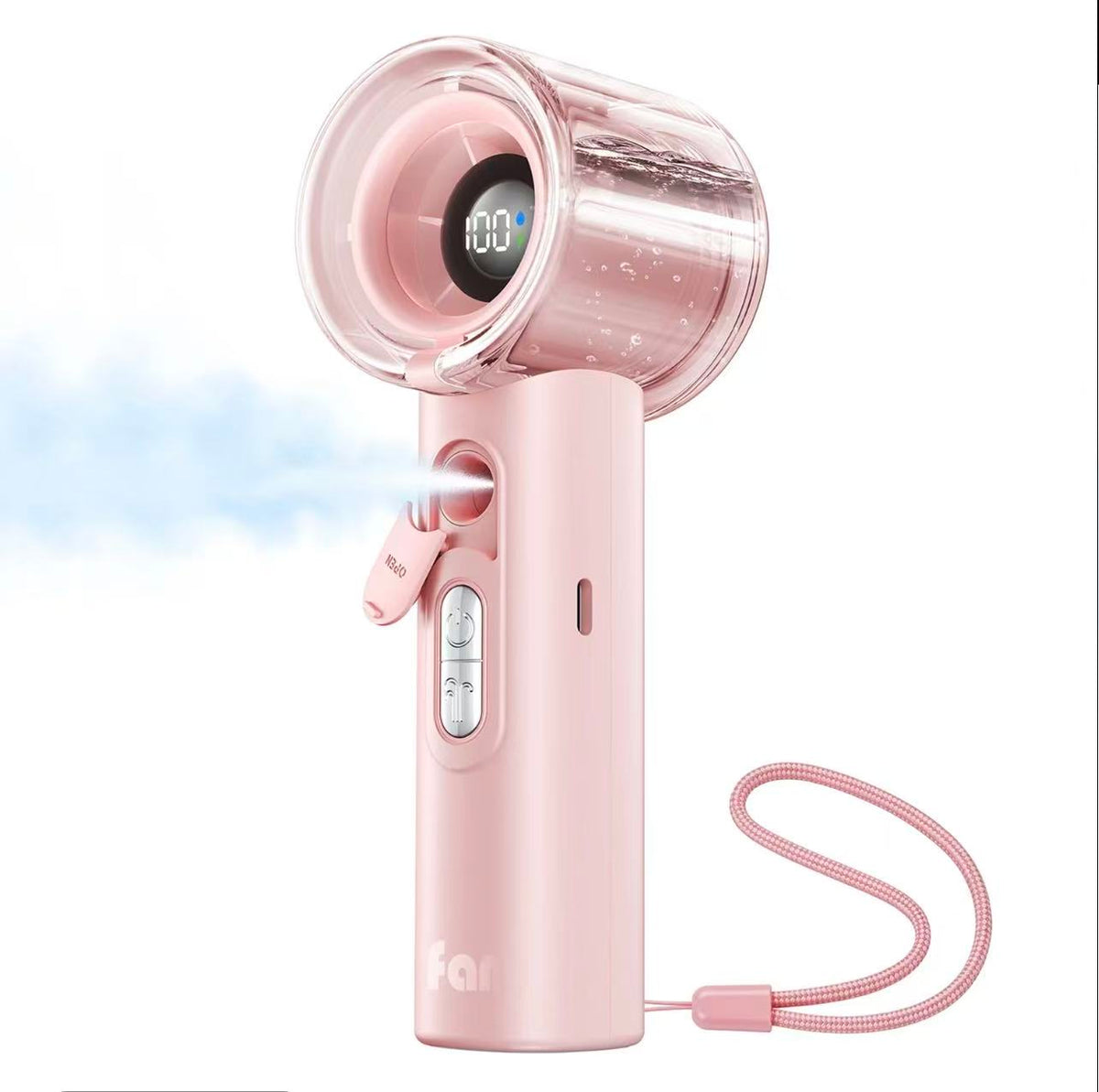 Portable Misting Fan, USB Rechargable Handheld Fan with Water Spray Mist