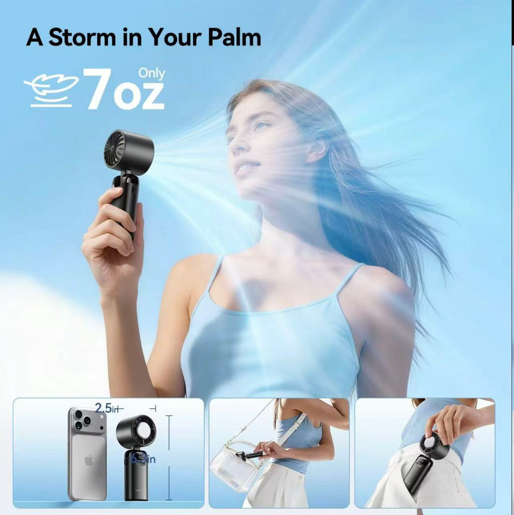 Portable fan Handheld High Speed Fan 199 Adjustable Levels Foldable for Summer  Travel Vacation Essentials& Outdoor Activities  cool fan,dorm essentials,home essentials
